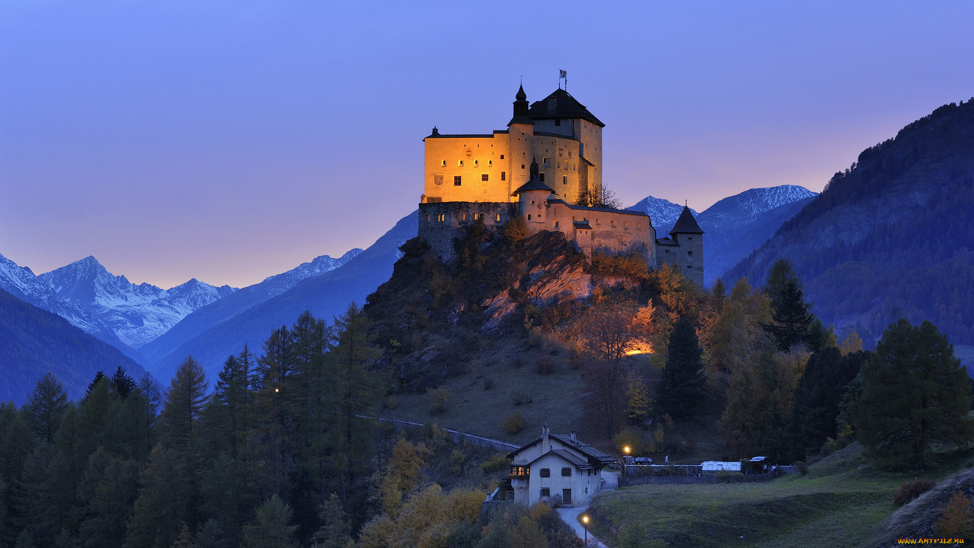 tarasp, castle, engadin, switzerland, , , , 